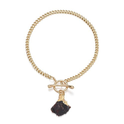 Crystal Bracelet for Women, Dainty 14K Gold Plated Chain Bracelet | Handmade Healing Crystals and Stones Spiritual Jewelry Gifts for Women - style: Garnet Bracelet