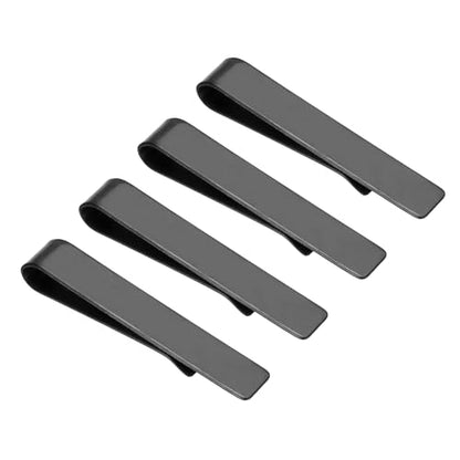 PATIKIL Skinny Tie Clips, Stainless Steel Tie Clips for Men Wedding Business - color: Black