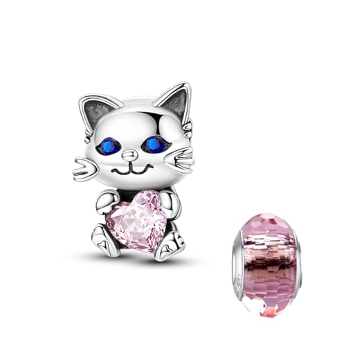 LNQOBU 925 Sterling Silver Charms for Bracelets Dangle Pendant fit Pandora Bracelets or Necklaces Jewelry Woman Gift Beads Charm (With one Spacer Beads) - style: Charm 608