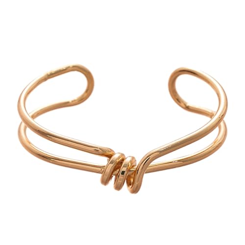 Chunky Cuff Bracelets for Women Wide Gold/Silver Cuffs Bangle Hollow Out Adjustable Bracelets Punk Vintage Jewelry - style: T-Gold C