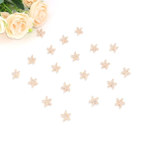 YISSION 20 Pcs Mini Pearl Starfish Hair Clips Cute Gold Hair Pins Small Hair Barrettes Starfish Hair Clip Mermaid Hair Accessories for Girls Women Beach Party - color: Gold & White Pearl