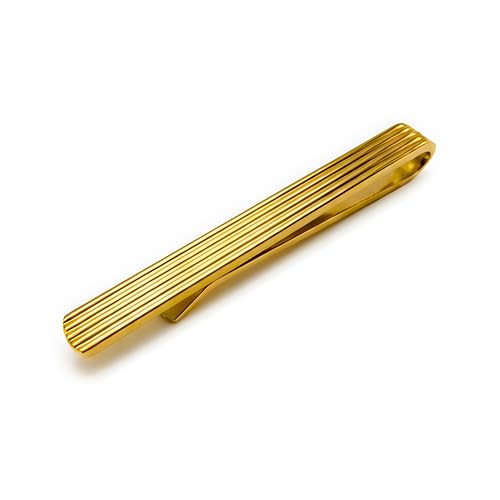 Tie Clips for Men, 2.2 Inch Tie Bar for Regular Ties, Heavy-Duty Copper Tie Pin, Men’s Suit Accessories with Gift Box for Work, Business, Wedding, Interview, Daily Wear - color: Gold