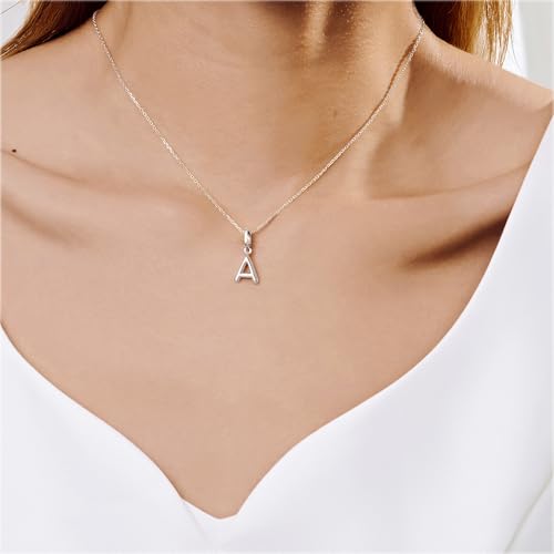 OVRUNS Initial Charm for Women Letter Bracelet Necklace Charms With Clasp | Alloy,nickel,safe for sensitive skin,Pendant with install clasp,fits bracelets with necklaces,great for gift - color: Silver, style: Letter A