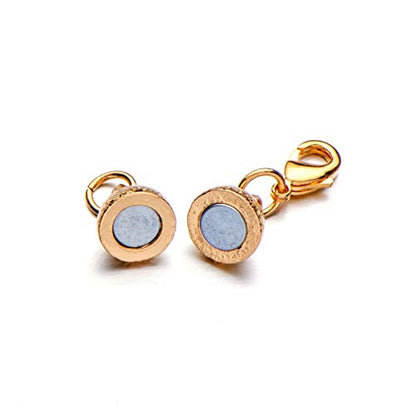 Zpsolution 8mm Ball Magnetic Jewelry Clasp for Necklaces, Bracelets | Magnetic Bead Jewelry Clasps, 8mm Round, Nail Sand Scrub Finish, Magnetic Necklace Clasps And Closures - color: Nail-sand Gold and Silver