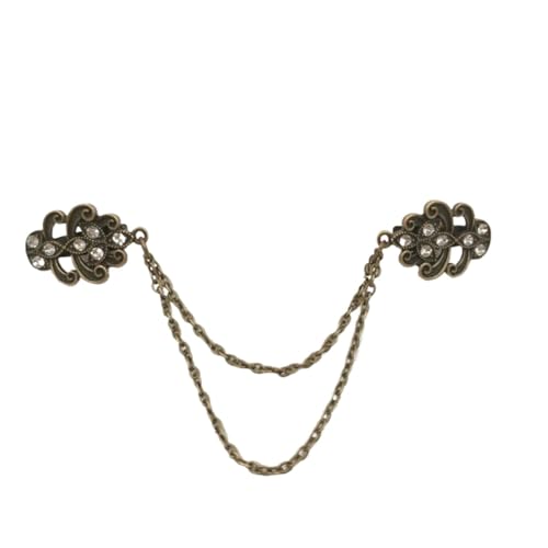 30pcs Women Vintage Flower Chain Cardigan Clip Waist Lady Retro Hand Forged Buckles Cloak Brooch Pin Jewelry - color: Color8