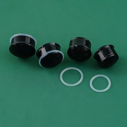 Precise Dimensions Set Color Acrylic O-Ring Ear Plugs Tunnels Gauges Stretcher Piercings Kit - color: Black, size: 19-22mm