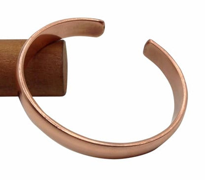 Healing Lama™ Hand Forged 100% Copper Bracelet. Made with Solid and High Gauge Pure Copper. - style: Plain