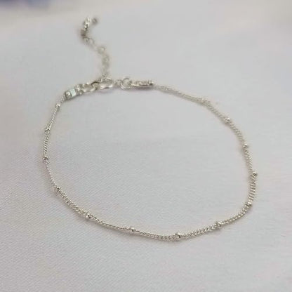 Sterling Silver Chain Bracelets for Women - Dainty 925 Silver Adjustable Bracelets, Minimalist Layering Jewelry, Stackable Chain Styles - style: A1