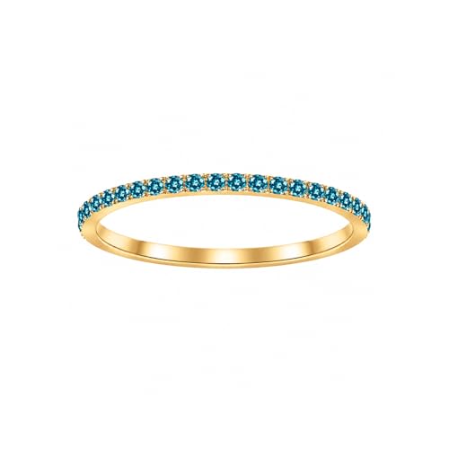 Birthstone Rings For Women, Silver Stackable Cubic Zirconia Stainless Steel Birth Stone Ring To My Daughter/Mom Birthday Unique Gifts Jewelry - color: 12-Gold-December