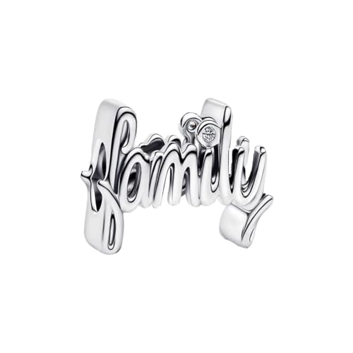 925 Sterling Silver Charms Pendants Mom Heart Dog koi fish Sea Turtle Football Charms for bracelet Pendants Beads Mom Sister Wife Family, Friends, Birthday gifts - style: Family Bead