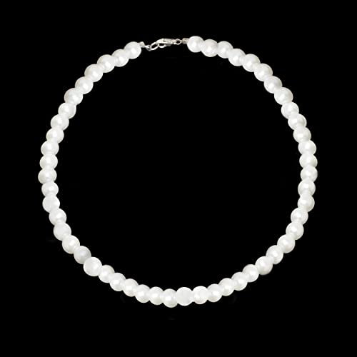 Honbay 6PCS Faux Pearl Necklaces Glass Round Pearl Choker Necklaces Fashion Jewelry for Weddings Parties or Daily Use (8mm)