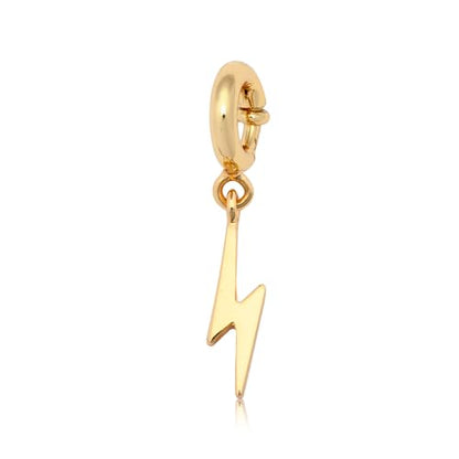 Little Words Project Charm, Customizable Jewelry for Bracelets, Necklaces, Keychains & More - color: Puffy Lightning Bolt Charm