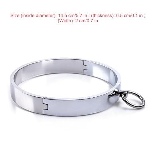 Trendy Unisex Fashion Chokers - Polish Shinning Stainless Steel Necklace Punk Choker Collars with O Ring for Bold Style