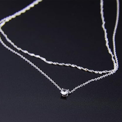 Unisex Celestial Gold Pendant Necklaces, Sun/Moon/Star/Angle Celestial Elements Unisex Choker Gold Lover Chains for Men and Women Jewelry - color: Layer - Silver Diamond