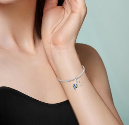 925 Silver Charm for Bracelets Animal Pet Insect Series Women Jewelry Gift - color: Yellow rooster