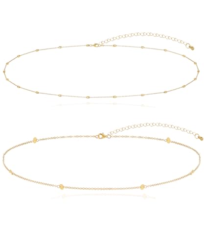 2Pcs Waist Chain 18K Gold Plated Belly Chain Coin Sequin Satellite Beaded Snake Box Chain Layered Body Chain Sexy Bikini Summer Beach Body Jewelry Accessories for Women Adjustable - style: beaded chain