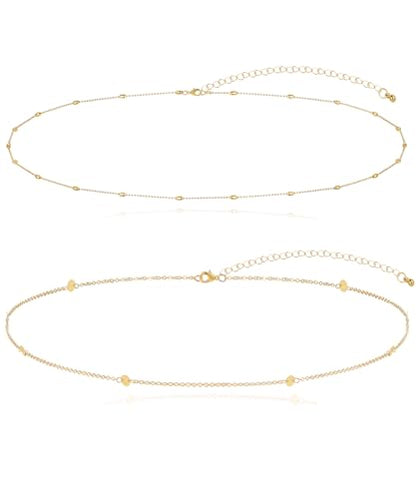 2Pcs Waist Chain 18K Gold Plated Belly Chain Coin Sequin Satellite Beaded Snake Box Chain Layered Body Chain Sexy Bikini Summer Beach Body Jewelry Accessories for Women Adjustable - style: beaded chain