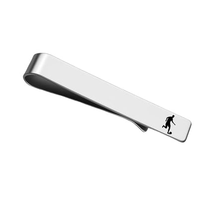 Mens Airplane Tie Clip for Boyfriend Husband Son Flight Attendant Accessories for Men - style: Silver Football
