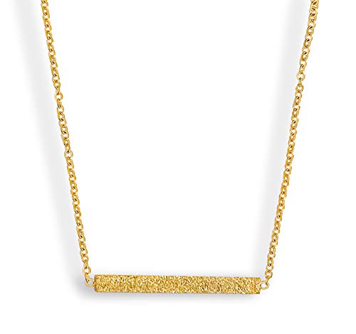 Altitude Boutique Minimalist Bar Necklace Thin Druzy Inspired Necklace Simple Horizontal Bar Necklace for Women - color: Gold