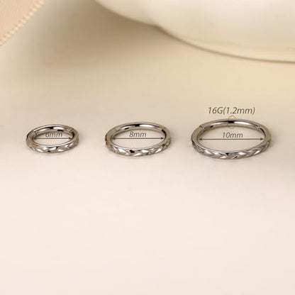 FUNLMO 16G 18G Nose Ring Hoop Septum Ring Helix Tragus Conch Rook Daith Lip Piercing Jewelry Cartilage Earring 316L Surgical Steel - color: Silver