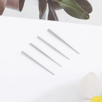 4Pcs Stainless Steel Piercing Taper Insertion Pins 14G 16G 18G 20G Internal/External Threaded Push In Threadless for Lip Nose Ear Navel Eyebrow Nipple Tongue Body Piercing Kit Assistant Tool - color: A:Internal-14G/16G/18G/18G