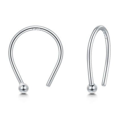 CHIC & ARTSY Half Hoop Earrings 925 Sterling Silver Huggie Earrings for Women Hypoallergenic Sterling Silver Small Huggie Hoop Earrings for Women - color: #4 half hoop