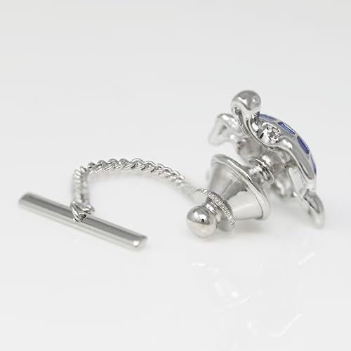 Men’s Tie Tack Tie Pin with Chain – Classic Lapel Pin Accessory for Dress Shirts, Suits & Formal Wear - style: MDTB-BT