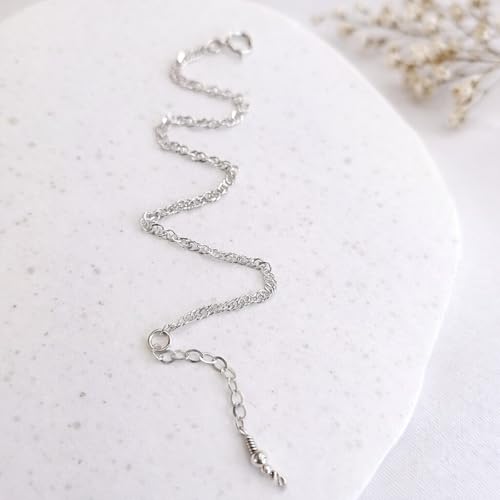 Sterling Silver Chain Bracelets for Women - Dainty 925 Silver Adjustable Bracelets, Minimalist Layering Jewelry, Stackable Chain Styles - style: D