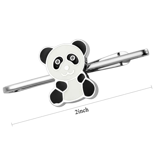 HAWSON Tie Clips for Men Unique,Fun Animal/Musical/Nautical Tie Clip,Novelty Personalized Mens Tie Bar,Accessories Business Wedding Gifts - style: Panda
