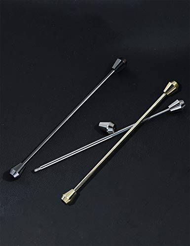 3PCS Men's Classic Brass Shirt Collar Bar Tie Pins Set for Wedding Business with Gift Box - color: Cone Head