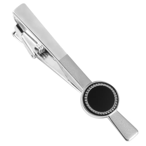 GWD Cufflinks and Tie Clip Set Personalized Cuff Links Business Wedding - style: Black-B