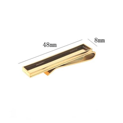 Stainless Steel Tie Clip Blank Tie Bar Clip Simple Necktie Clip Pin with Rectangle Bezel Tray for Anniversary Wedding Business Meeting, 1 Piece