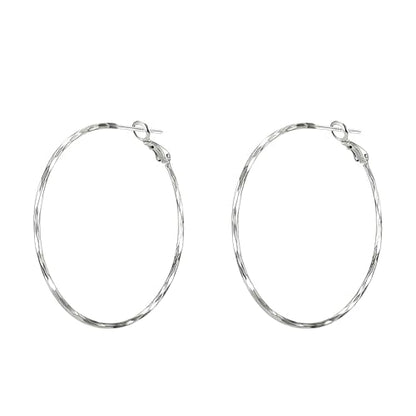 Hoop Earrings for Women, Hypoallergenic Stainless Steel Lightweight Thin Large Big Hoops Earrings Set for Women, Non Tarnish for Jewelry Gift 40MM - color: Silver-60mm