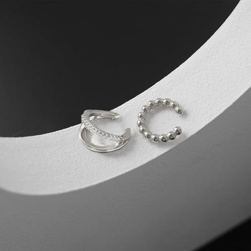Ear Cuff Earrings for Women Chunky Ear Cuffs Non Piercing | Clip on cartilage earrings helix fake earrings jewelry trendy stuff christmas gift stocking stuffers - color: H