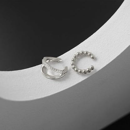 Ear Cuff Earrings for Women Chunky Ear Cuffs Non Piercing | Clip on cartilage earrings helix fake earrings jewelry trendy stuff christmas gift stocking stuffers - color: H