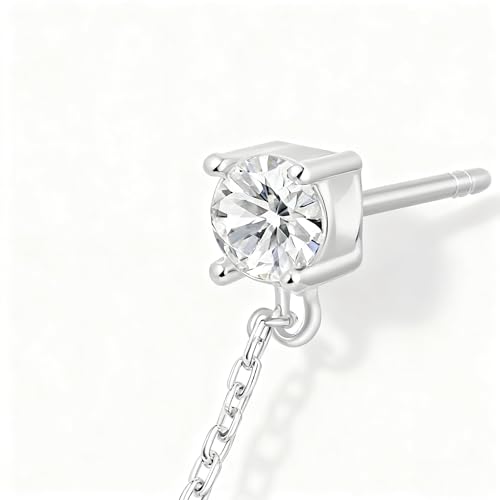 Ear Cuff Stud Earrings for Women Tassel Drop Dangle Hoop Clip Earrings Trendy Chain Climber Crawler Earrings Cubic Zirconia Huggie Hoop Cartilage Earring Fashion Jewelry Birthday Party - color: AS