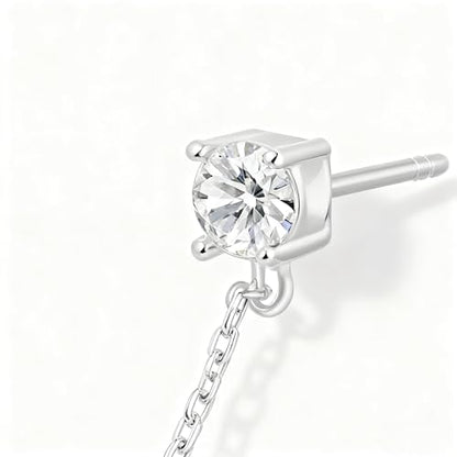 Ear Cuff Stud Earrings for Women Tassel Drop Dangle Hoop Clip Earrings Trendy Chain Climber Crawler Earrings Cubic Zirconia Huggie Hoop Cartilage Earring Fashion Jewelry Birthday Party - color: AS