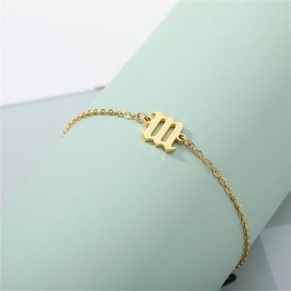 PAURO Women's Angel Number Bracelet Ankle Anklet Chain Adjustable | Stainless Steel, Minimalist Numerology Spiritual Statement Jewelry Gift - color: Gold 111, 5.5+2.8inch