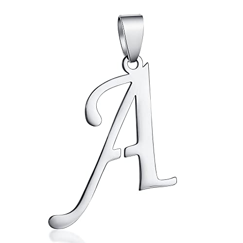 Stainless Steel Initial Letter Connector Charms Alphabet Pendant Diy Craft for Jewelry Making Necklaces Bracelets Keychain - color: Stainless Steel A