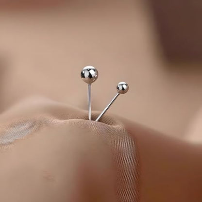 15 Pairs Surgical Steel Ball Stud Earrings Set | Fadeless, PVD Plating, Stainless Steel, Fadeless, Waterproof, High Polish, Hypoallergenic - color: Silver 16Pairs (2mm 3mm )