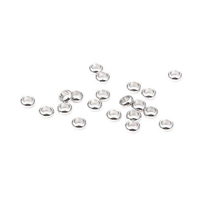Stainless Steel Spacer Beads 5x2mm Rondelle Loose Charm Caps Beads for DIY Jewelry Making 100pcs with 3mm Hole - color: 5x2mm 3mm