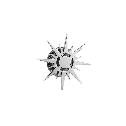 Stainless Steel Solar Apollo Sun Brooch for Mens Lapel Pins - color: steel