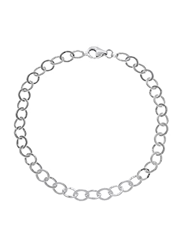 Savlano 925 Sterling Silver 9, 10 Inches Chain Anklet for Women Comes With a Gift Box - style: Circle/5.5mm