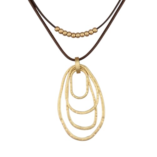 Chunky Pendant Necklace for Women Vintage Boho Necklaces Choker Layered Statement Necklaces Bohemian Jewlery Gifts - style: Boho Necklaces Women Trendy