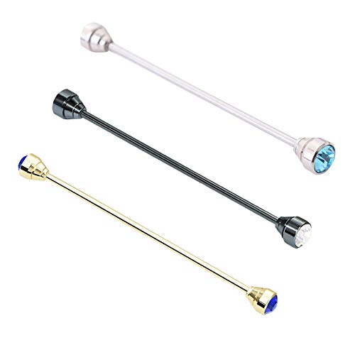 Sparkling Czech Crystal Stone Collar Bar Tie Necktie Pins Shirt Collar Stud Bar for Men with Gift Box - color: 3PCS Multicolor