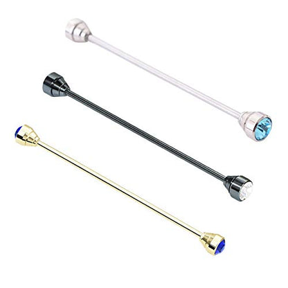 Sparkling Czech Crystal Stone Collar Bar Tie Necktie Pins Shirt Collar Stud Bar for Men with Gift Box - color: 3PCS Multicolor