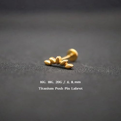 20G/18G/16G Flat Back Earrings Tiny Nose Stud, Cartilage Earring Threadless Tragus Helix Stud Conch Piercing Jewelry - color: Dot Climber (gold 2pcs), size: 16 gauge (1.2mm post)