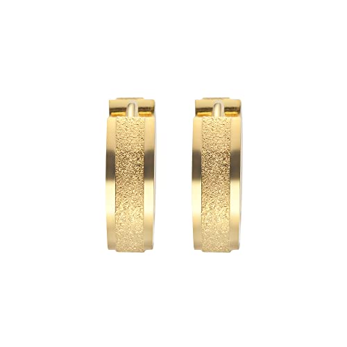 Small Huggie Hoop Earrings for Women - color: Brushed Gold