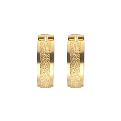 Small Huggie Hoop Earrings for Women - color: Brushed Gold