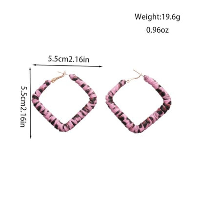 Gold Large Hoop Earrings Lightweight Chunky Gold Earrings Big Hoop Earrings for Women Silver Chunky Earring Gold Statement Earring Fashion Trendy Jewelry - style: C - Pink